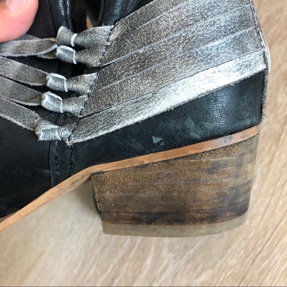 Diba True Black Grey Gray Fall Heeled Booties - Picture 6 of 7